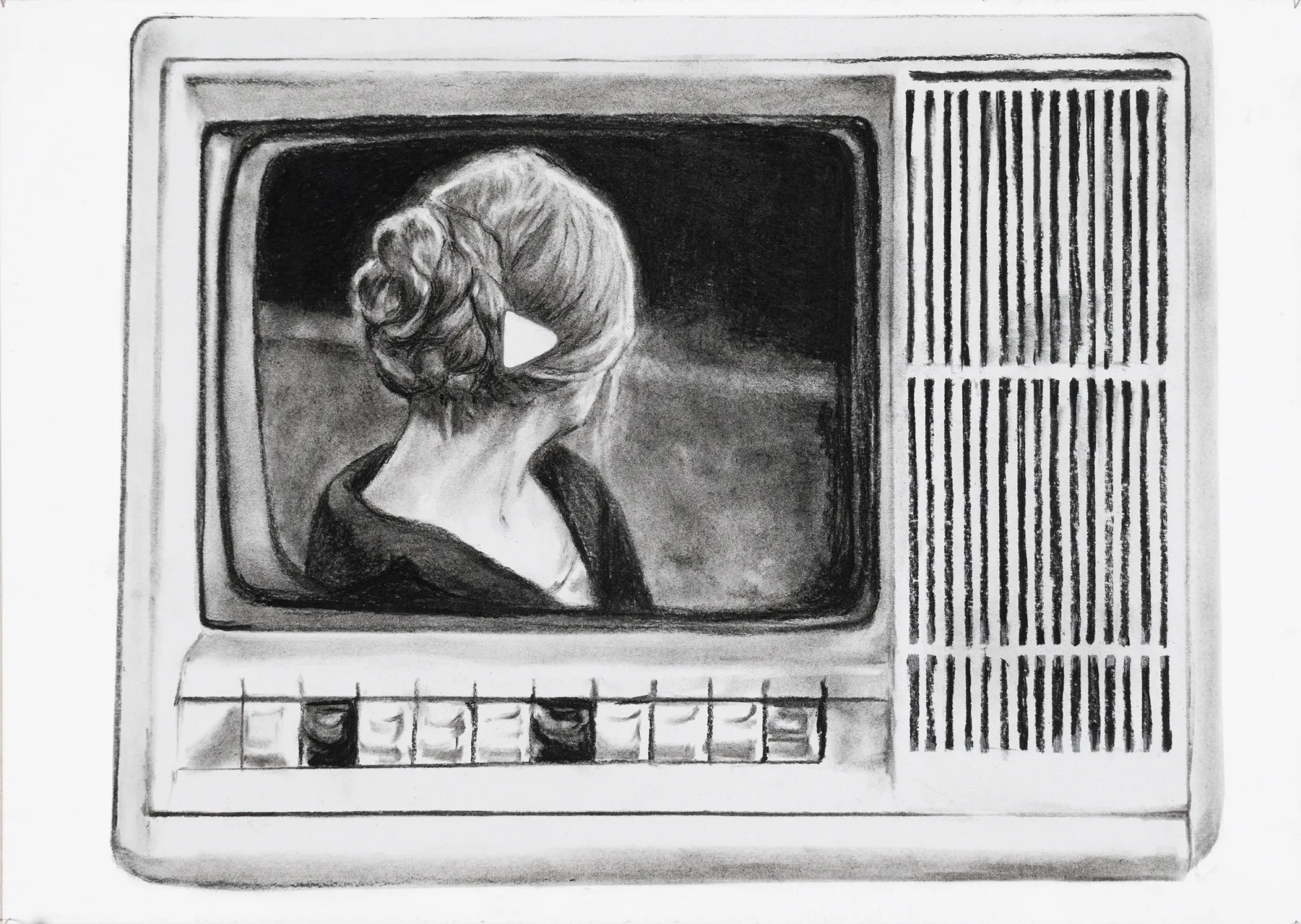 Play, Catarina Patrício, 2025, Charcoal on paper