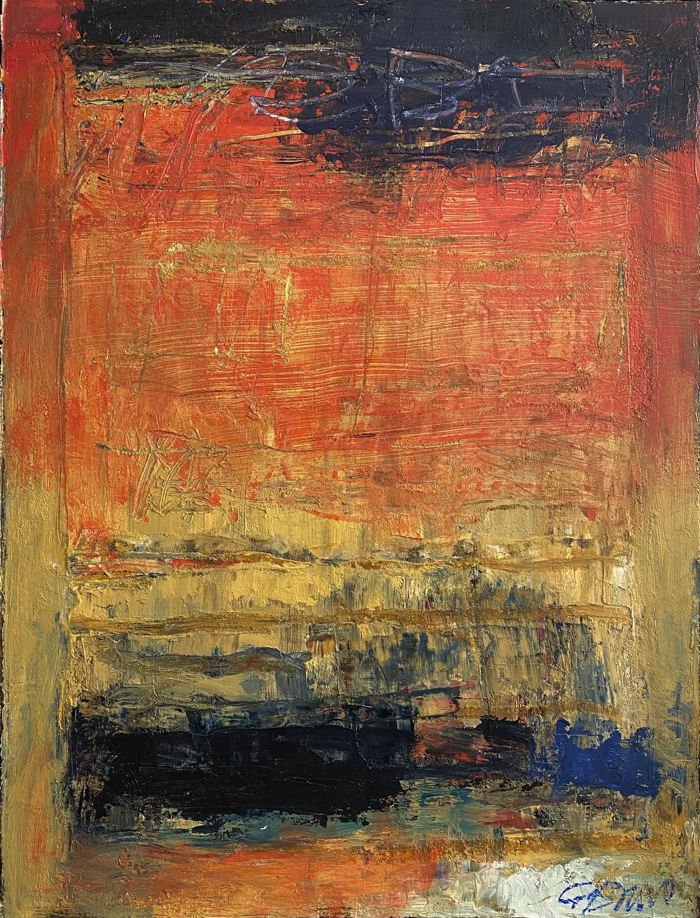 Untitled (P104-30), González Bravo, 2022, Oil on paper
