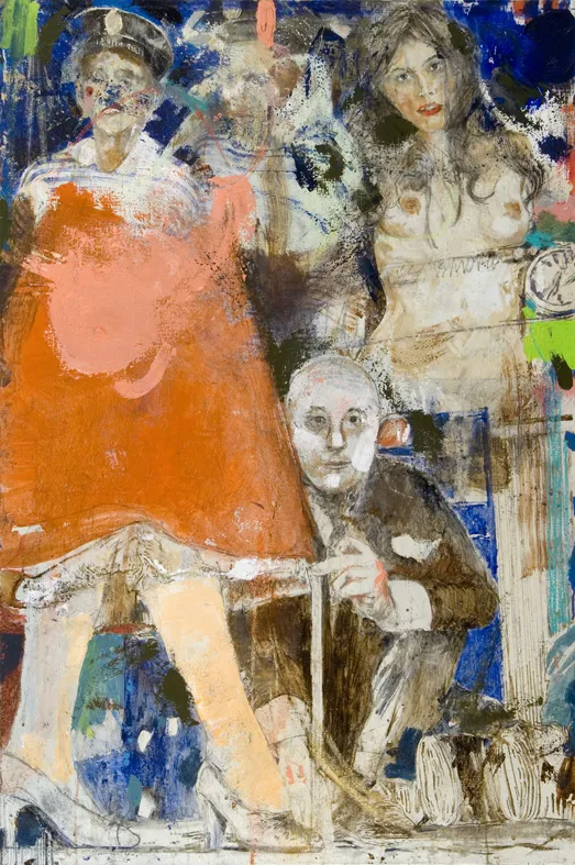 Espectadores secundários, João Cristóvão, 2011, Mixed media on canvas