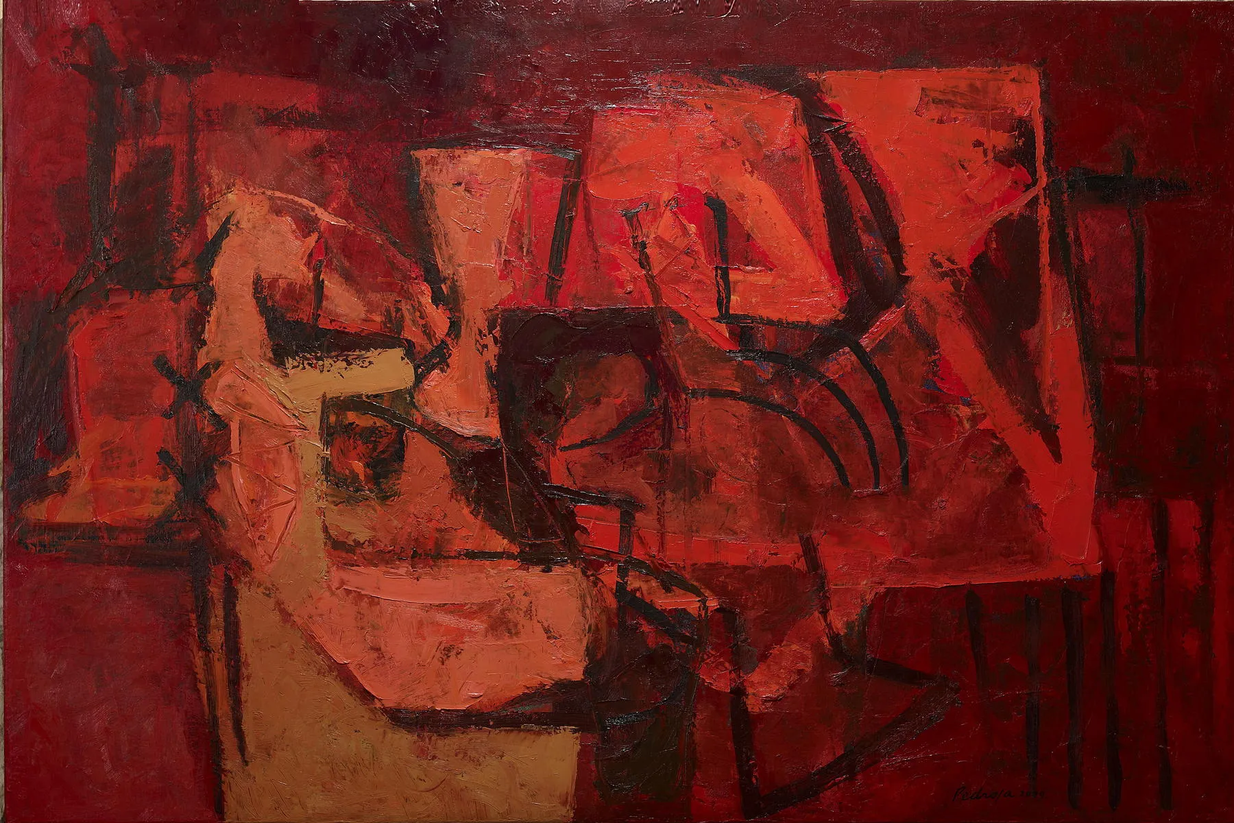 Fenice, rinasco dalle ceneri, Bruno Pedrosa, 2009, Oil on canvas