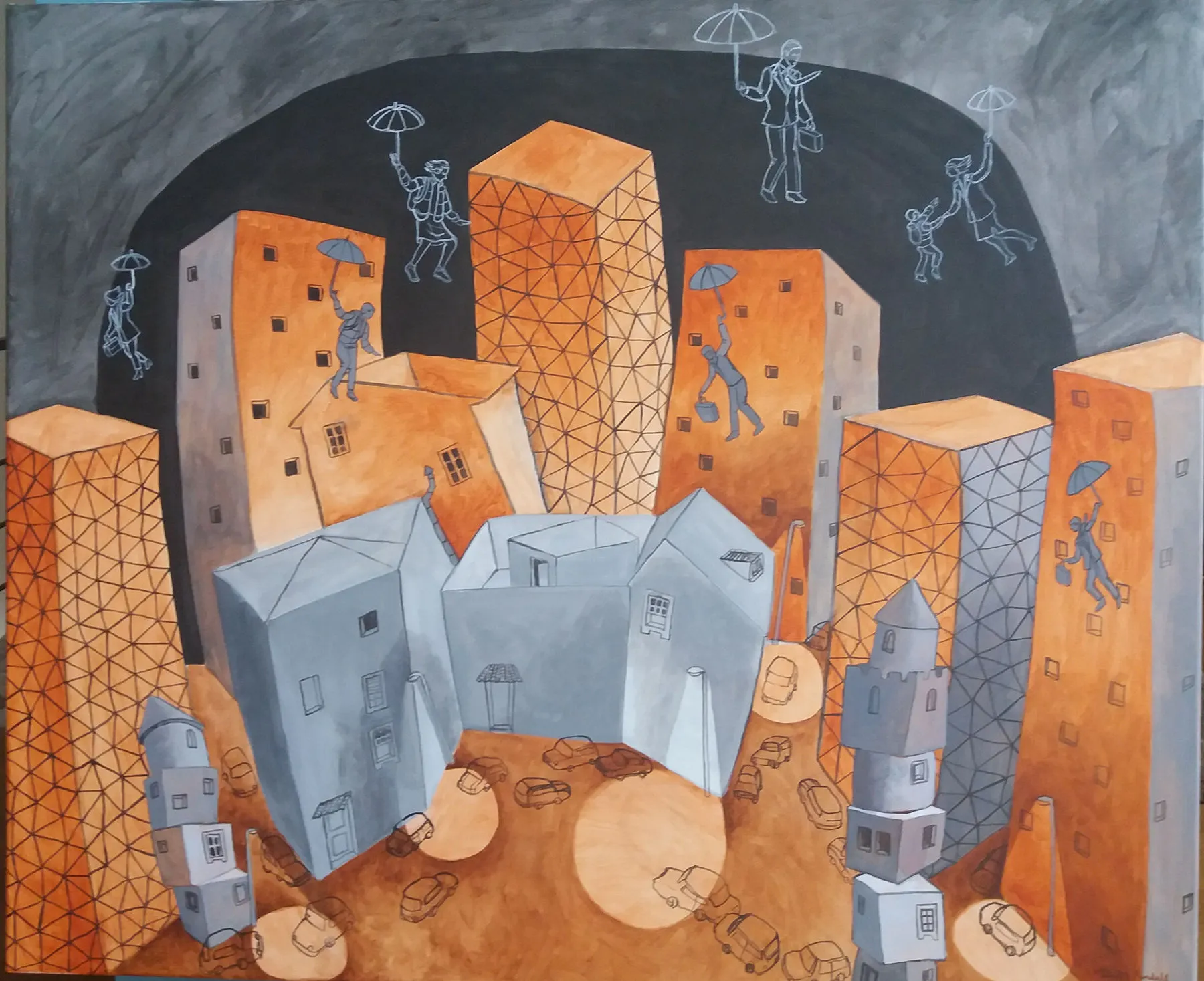 Assintonia de fim de tarde, Benedita Kendall, 2021, Acrylic on canvas