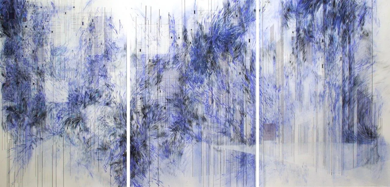 Through the looking glass, Camille Bonneau, 2019, Mixed media on paper