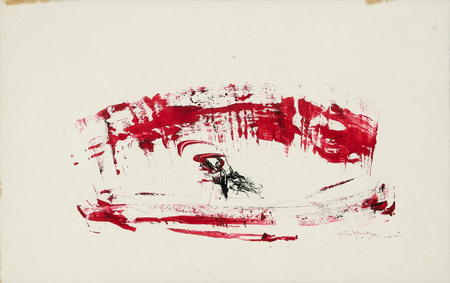 Tauromaquia III, Moita Macedo, 1981, Acrylic on paper