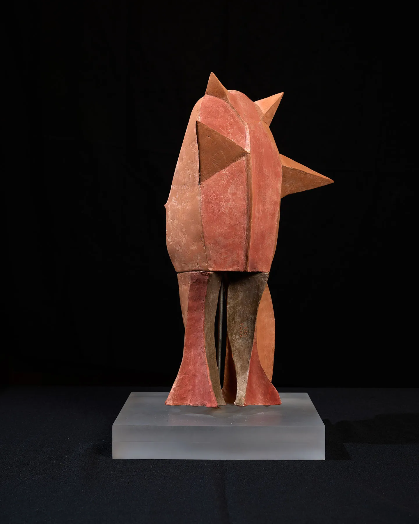 Untitled - (Gato). Escultª em, Jorge Vieira, Terracotta with engobes