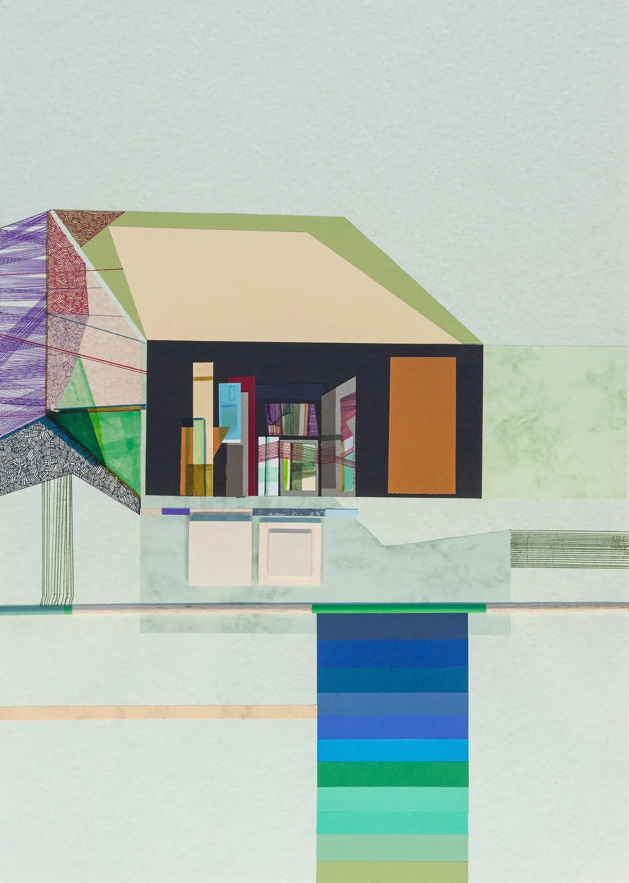 Heavy drawing #37, Ana Pais Oliveira, 2017, Mixed media on card