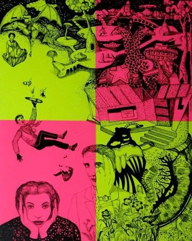 Horror vacui I, Carlos Carreiro, 2008, Acrylic on cardboard