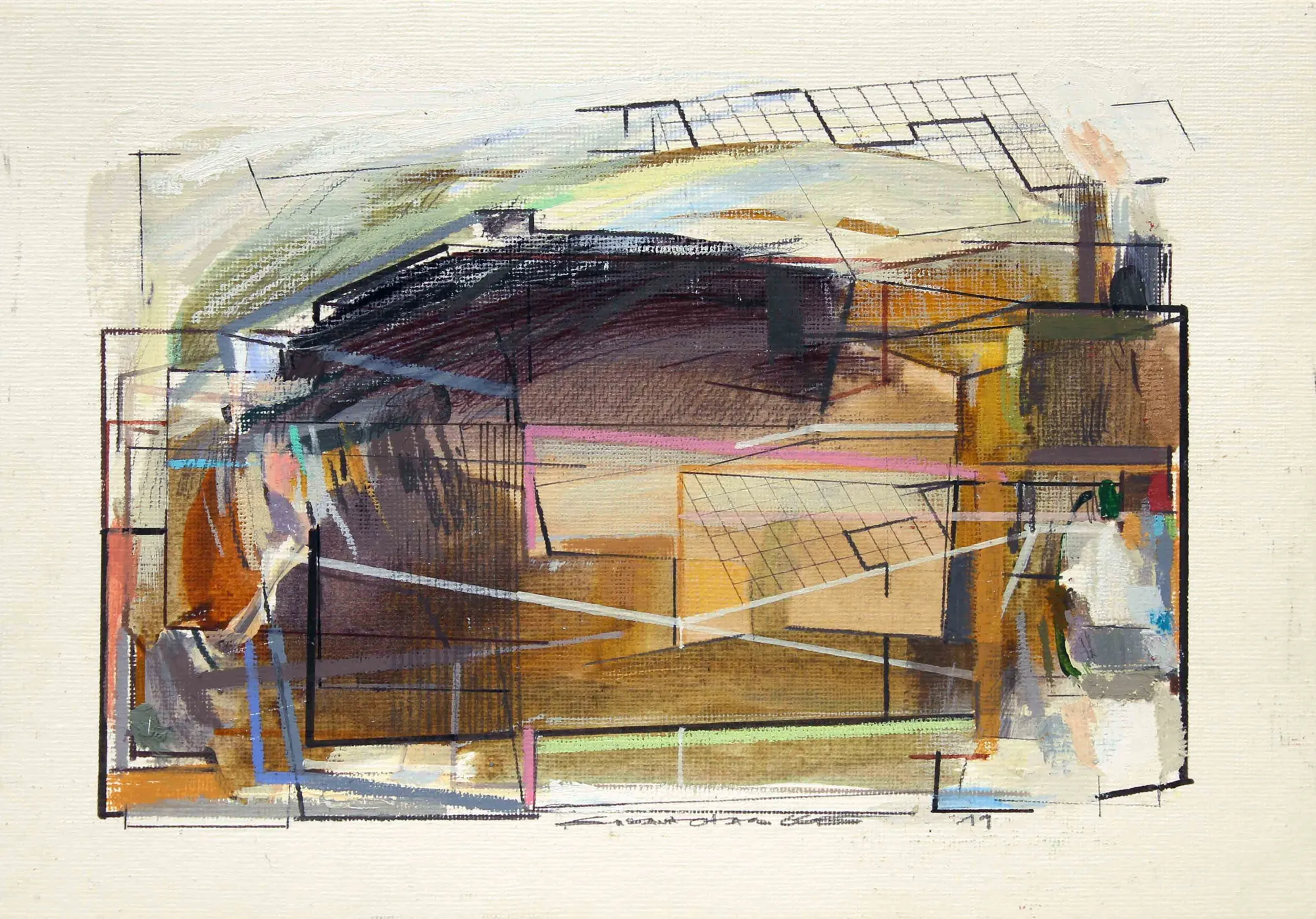 Analog-digital #07, Susana Chasse, 2019, Mixed media on paper mounted on canvas