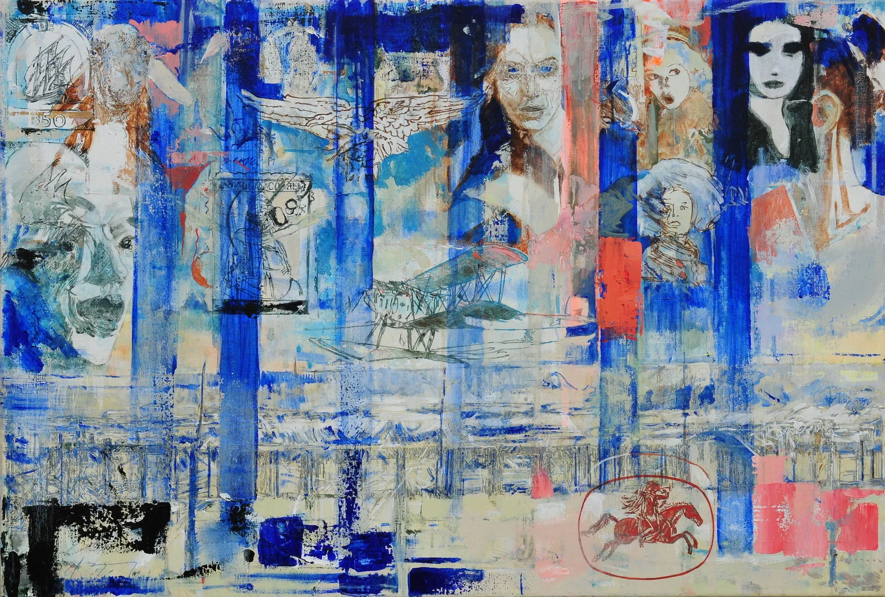 Acordar na praia, João Cristóvão, 2013, Mixed media on canvas