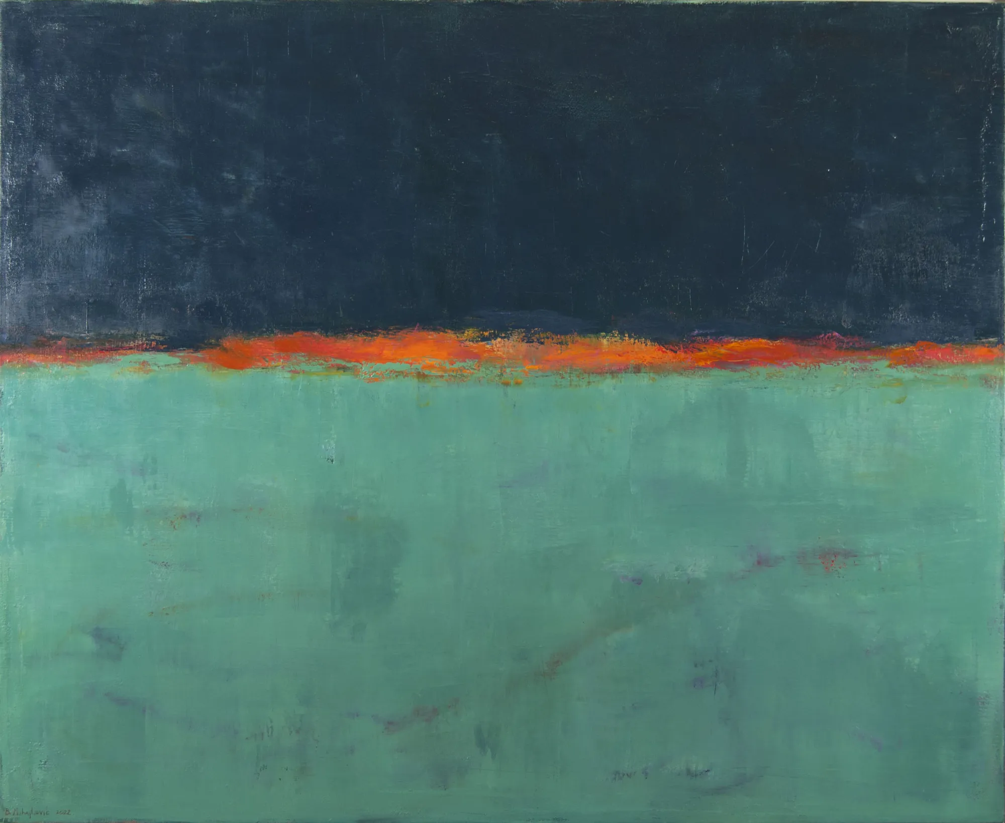 A.P.21-489 (Ocean I), Branislav Mihajlović, 2020, Oil on canvas
