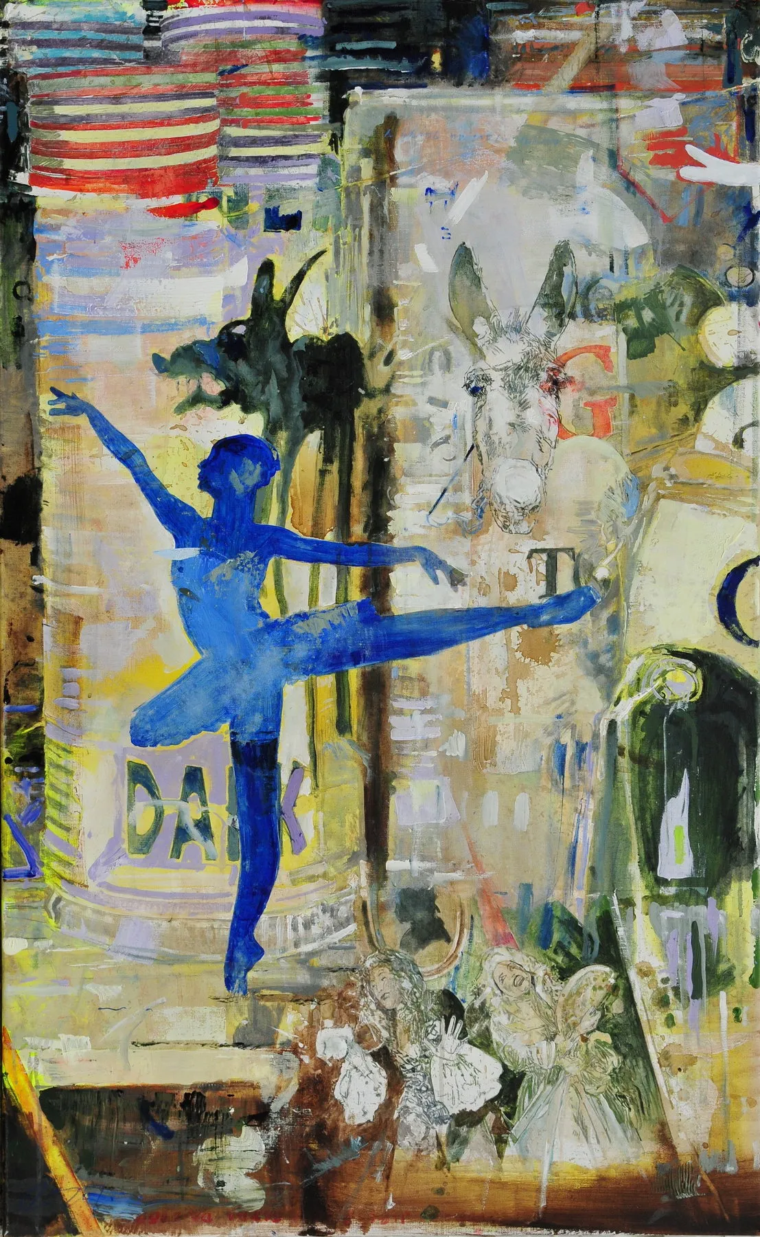 Saudades da burra Grega I, João Cristóvão, 2013, Mixed media on canvas