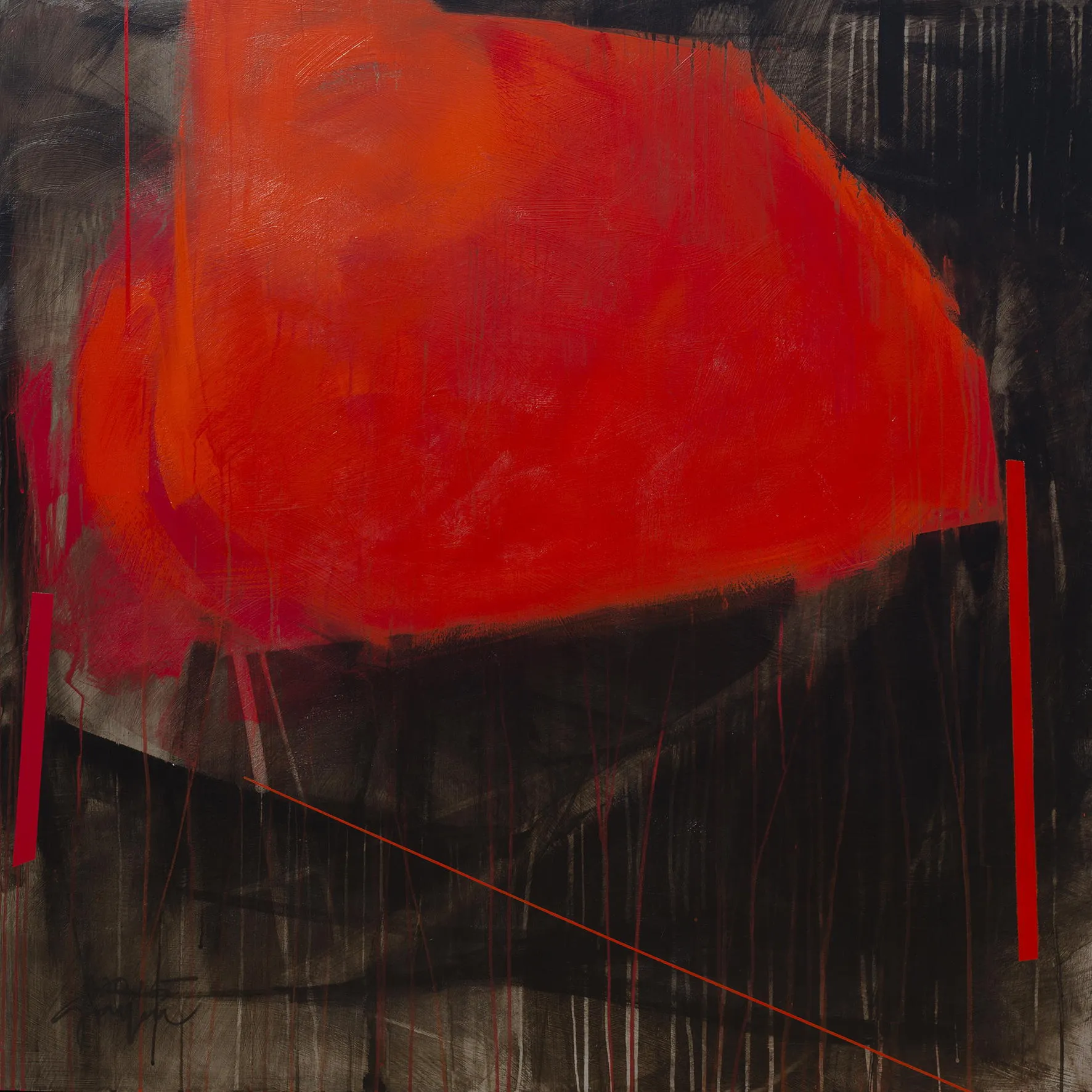 Separated Land #22, Fernando Gaspar, 2015, Acrylic on wood