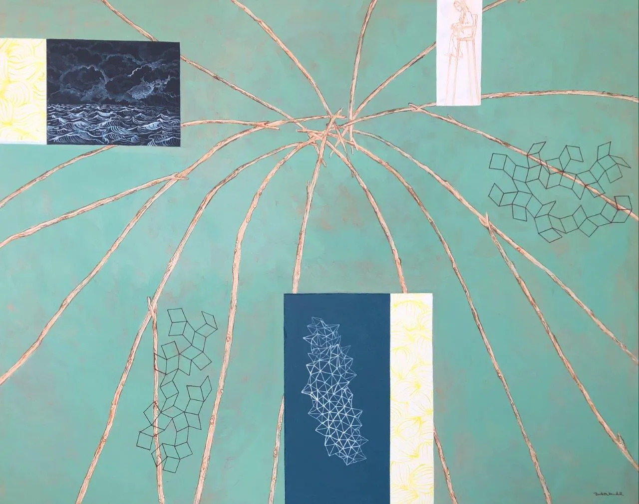 Desdobramentos Complexos (Sense of Protection I), Benedita Kendall, 2024, Acrylic on canvas