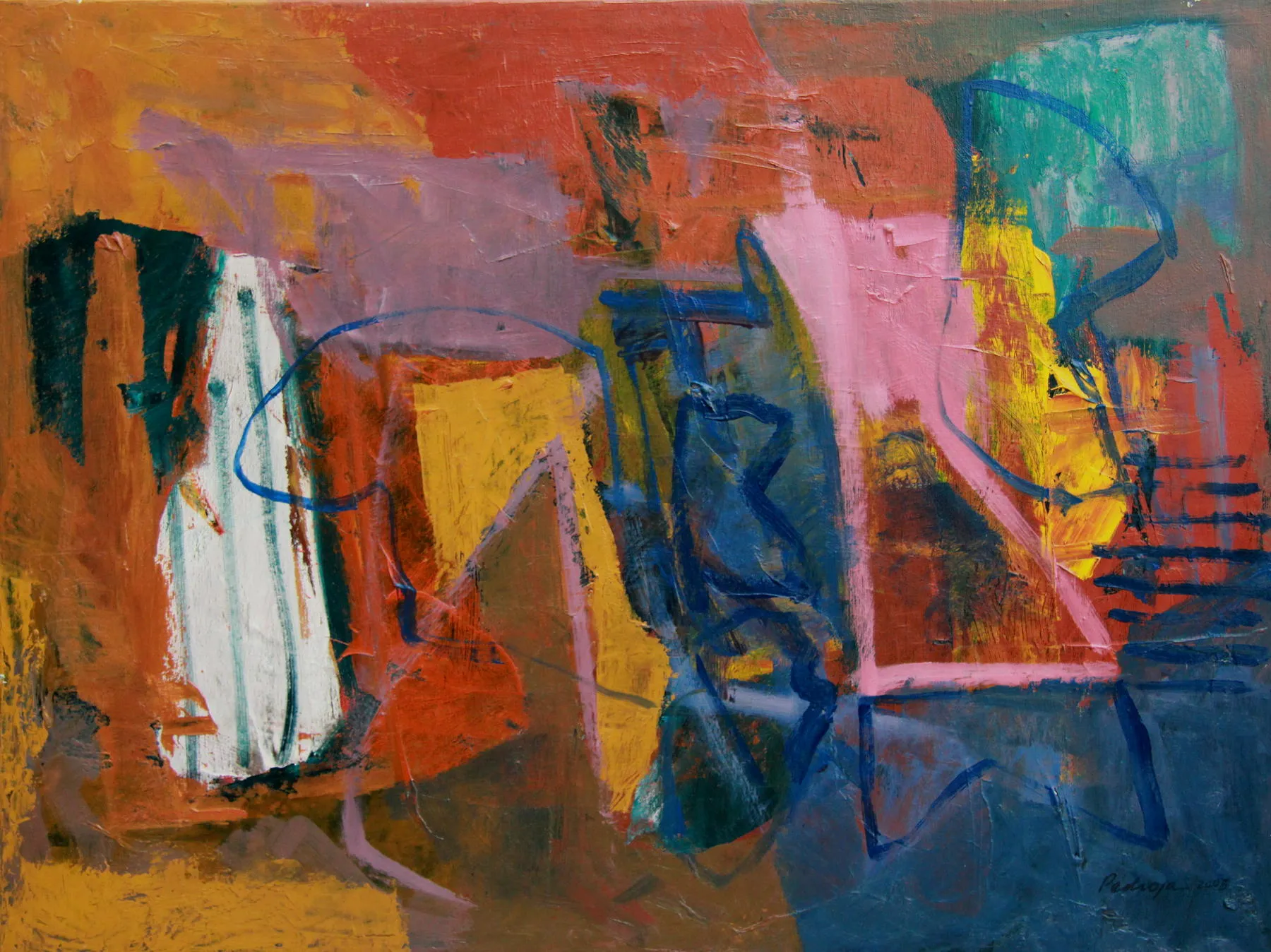 Mercato a Saint Tropez, Bruno Pedrosa, 2008, Oil on canvas