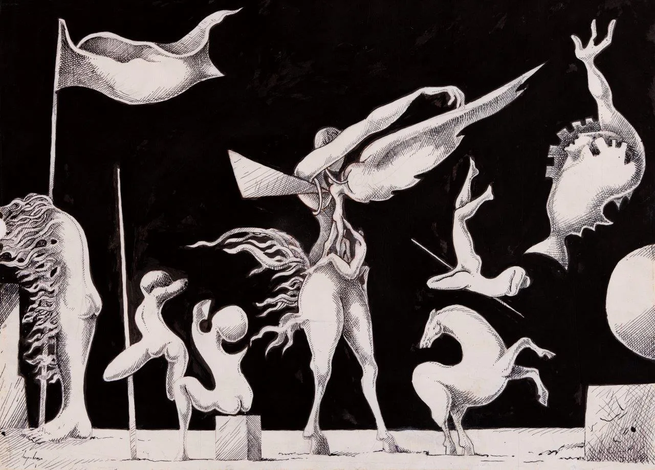 Eis o parto da partida, Cruzeiro Seixas, Drawing on paper