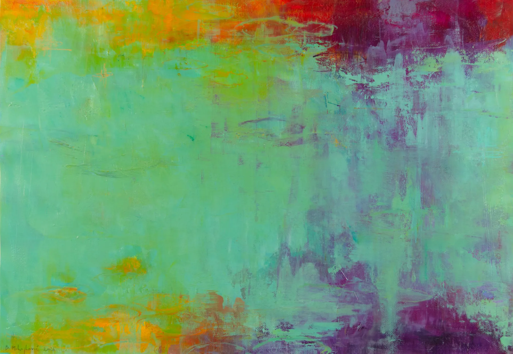 A.P.26-711, Branislav Mihajlović, 2026, Oil on paper mounted on canvas