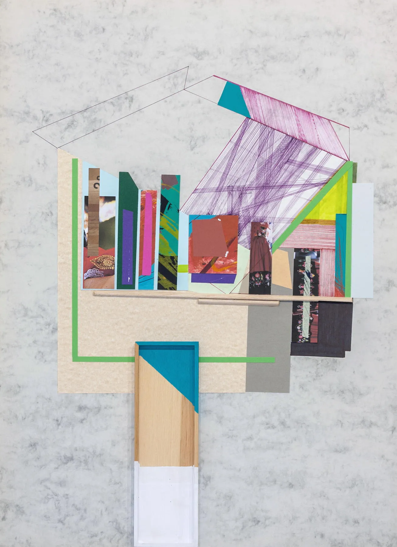Heavy drawing #27, Ana Pais Oliveira, 2017, Mixed media on card