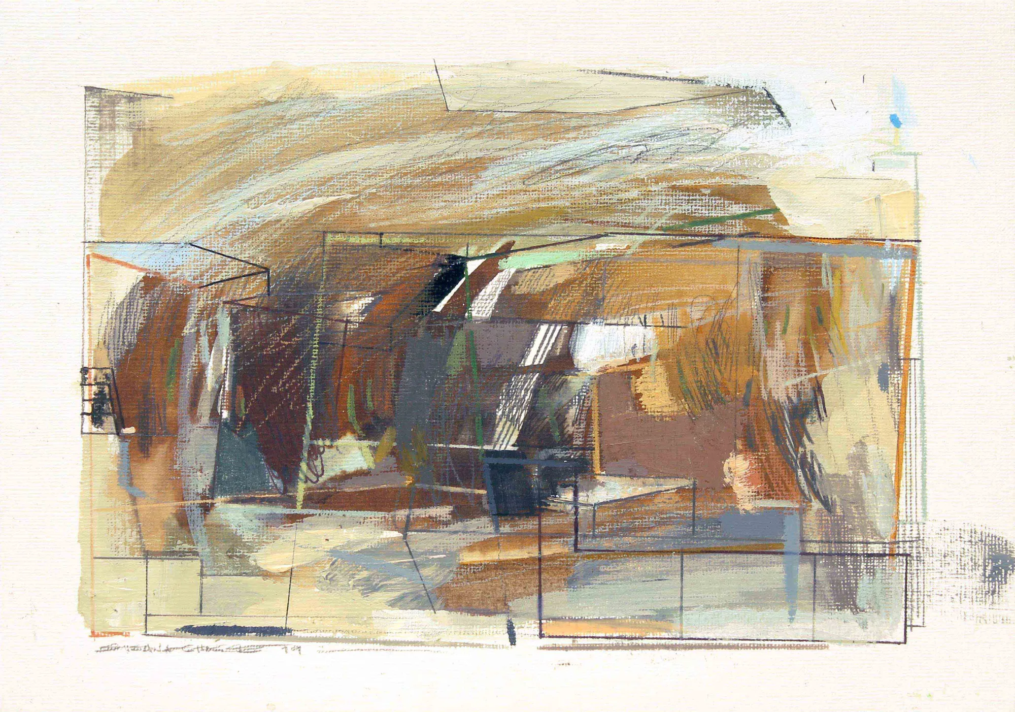 Analog-digital #02, Susana Chasse, 2019, Mixed media on paper mounted on canvas