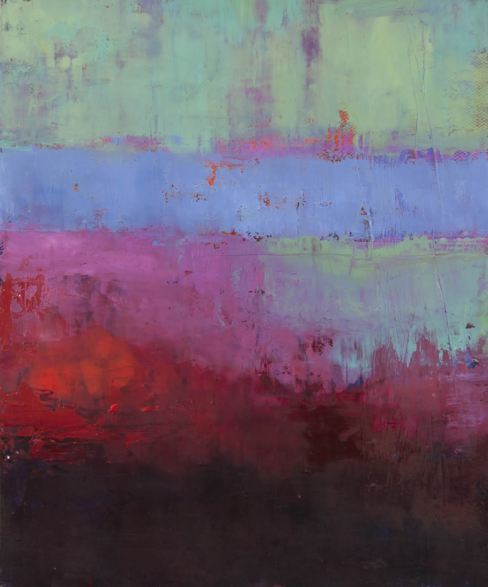 A.P.22-496 (Horizon VIII), Branislav Mihajlović, 2022, Oil on paper mounted on wood
