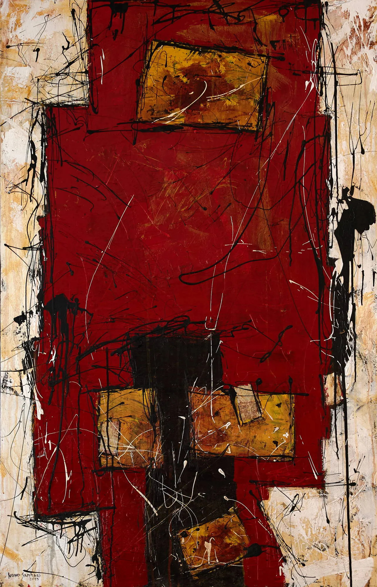 Untitled (292-08), Nuno Santiago, 2025, Mixed media on canvas