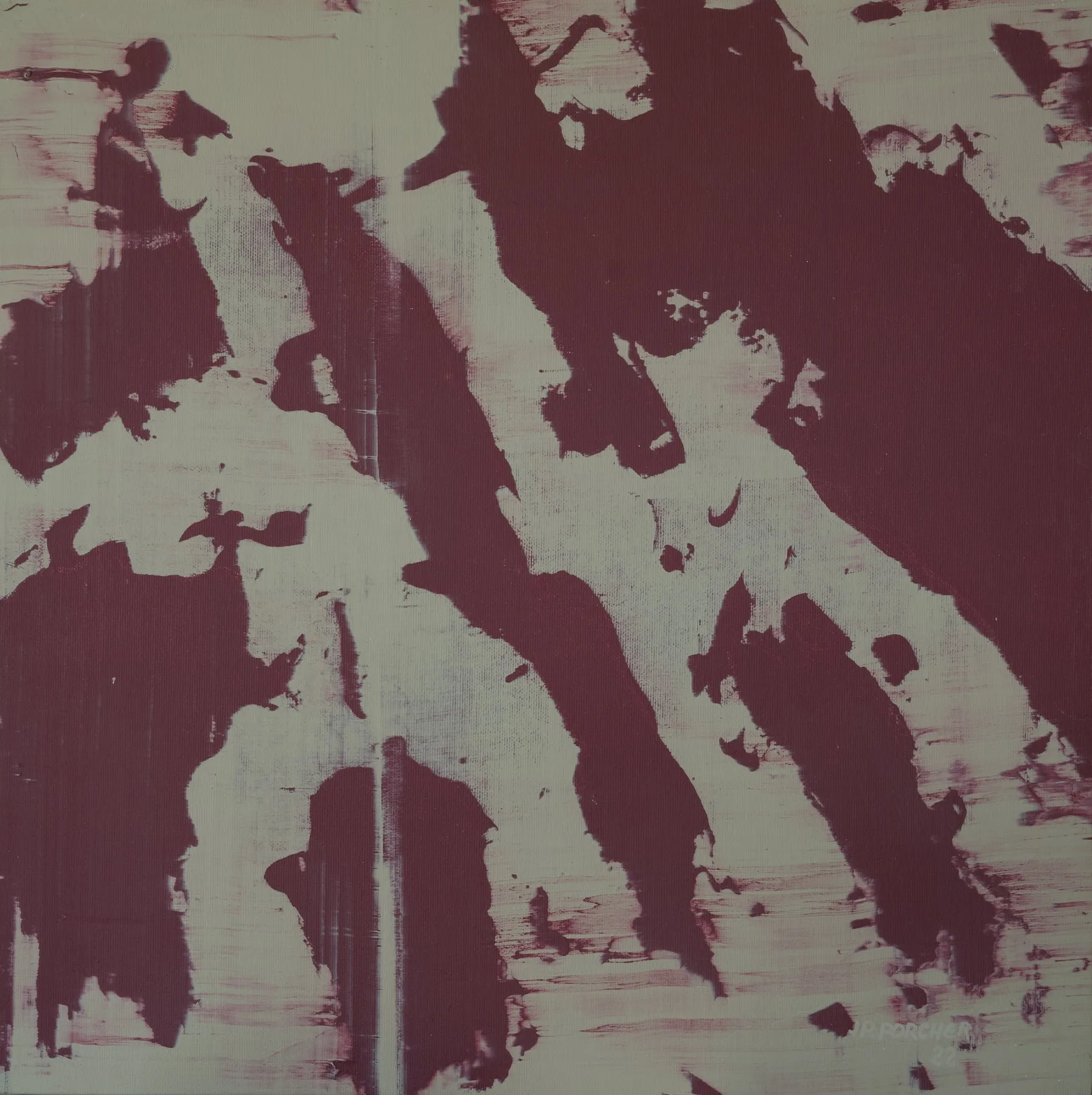 Étude 5, Jean Pierre Porcher, 2022, Acrylic on canvas and wood