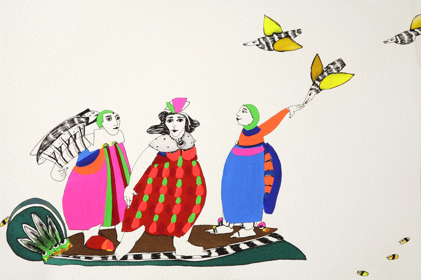 Untitled (series "Eva in Wonderland") #6, Armanda Passos, 2007, Gouache on paper