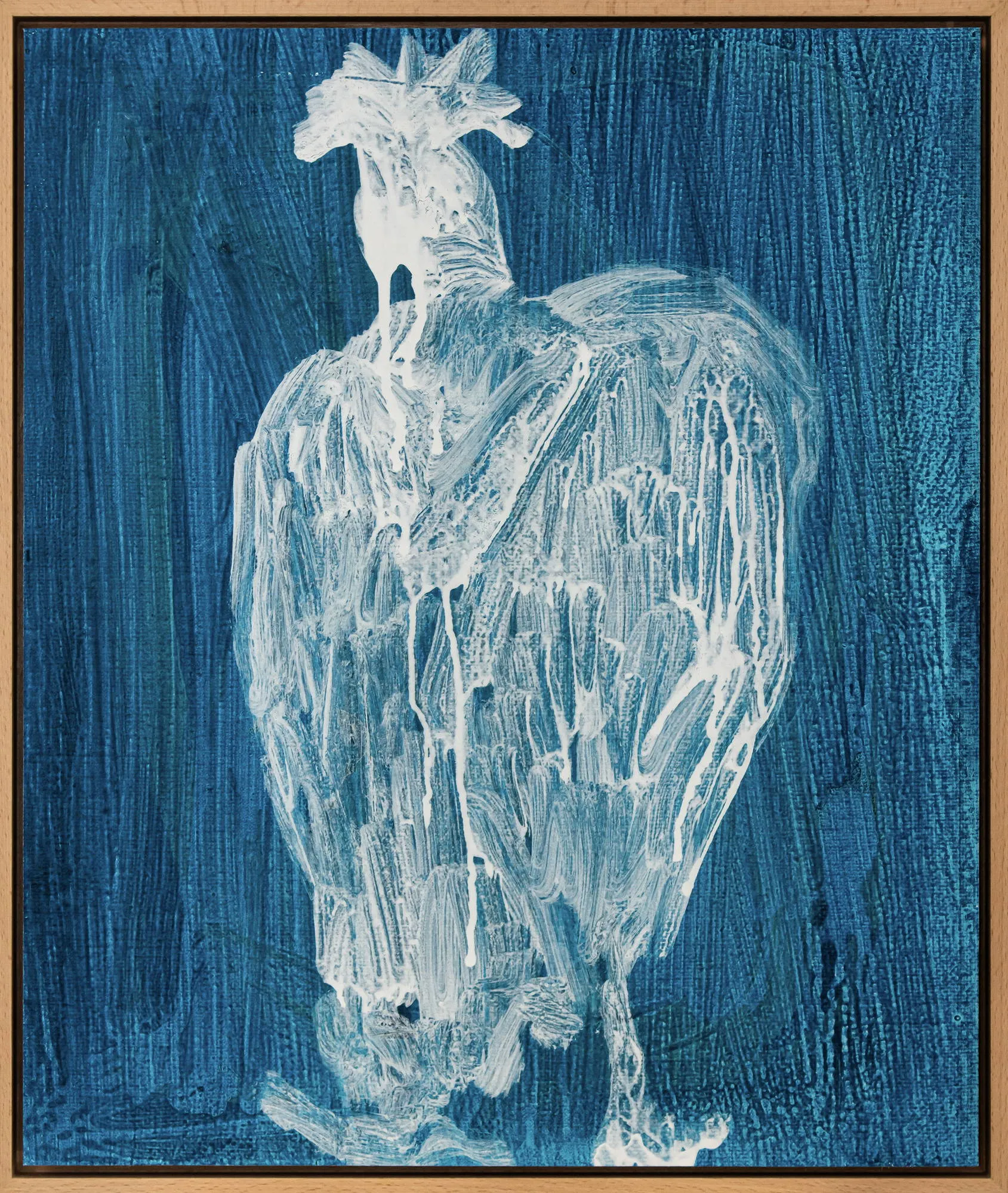 Livre como o vento, Maísa Champalimaud, 2026, Acrylic on canvas in an embero box frame