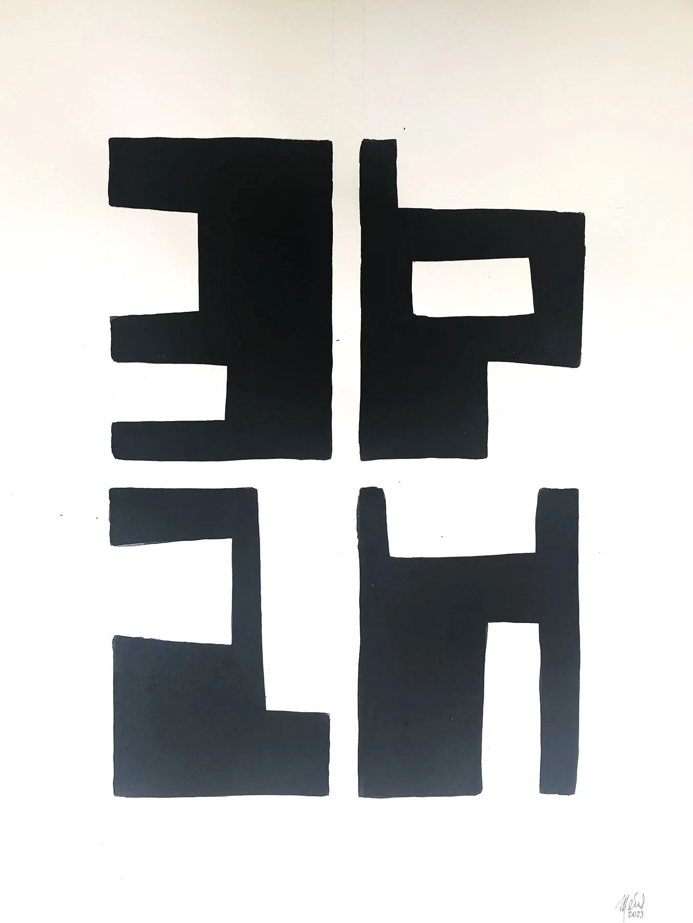 La Frontera de la Inquietud (262-42), Gustavo Mendez-Lizka, 2023, Mixed media on paper