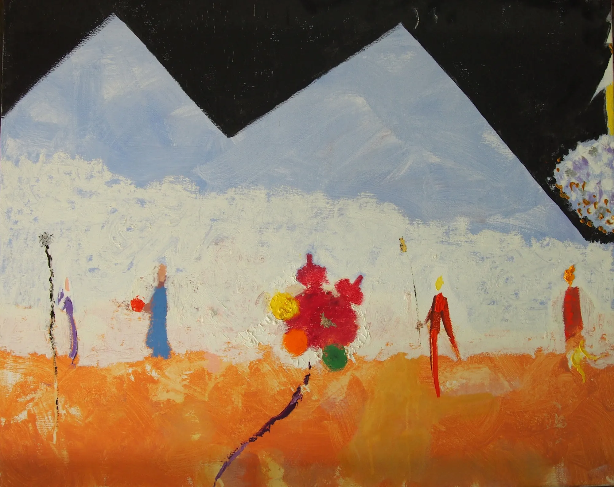 Cortejo Real, Guilherme Parente, Mixed media on canvas