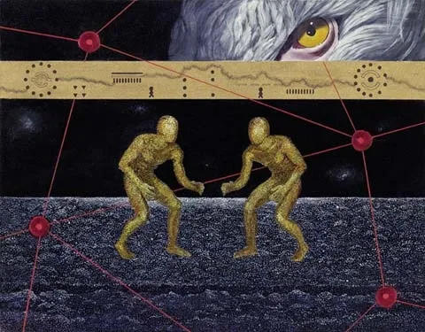Map of Discord, Margarida Kendall, 2007, Oil on cardboard