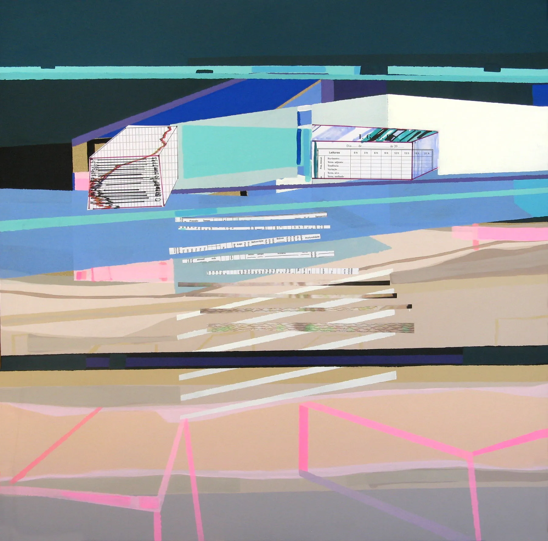 Desired Shelters #6, Ana Pais Oliveira, 2011, Acrylic on canvas