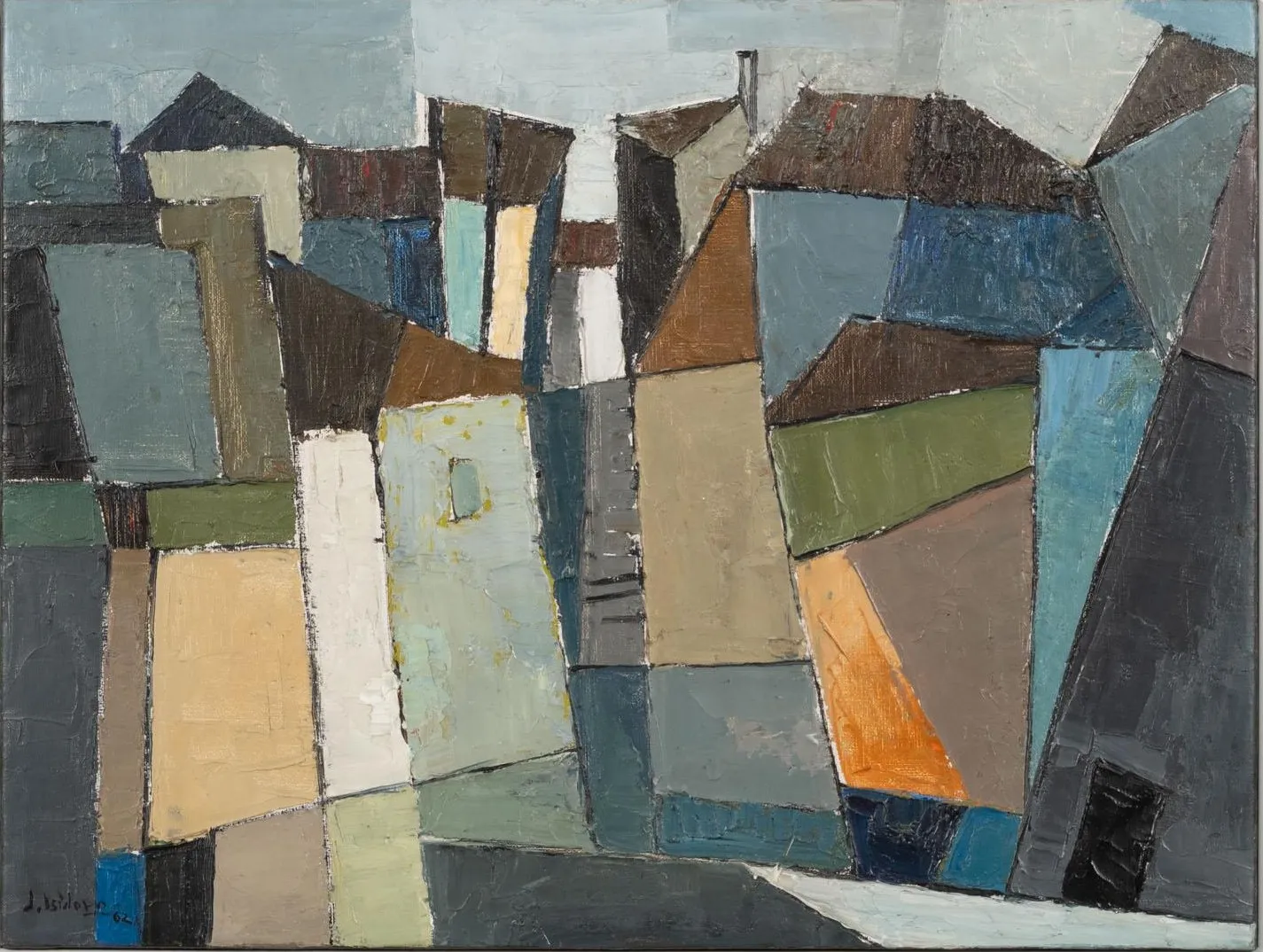 Untitled (Houses), Jaime Isidoro, 1962, Oil on canvas
