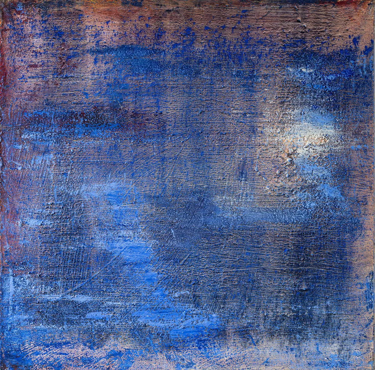 Évocation lunaire, Alberto Reguera, 2002, Mixed media on canvas