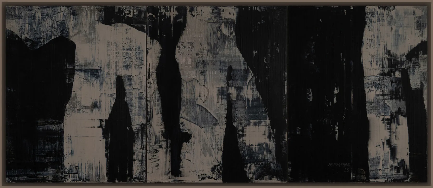 Série 1: Présences anonymes, Jean Pierre Porcher, 2026, Acrylic on canvas on plywood
