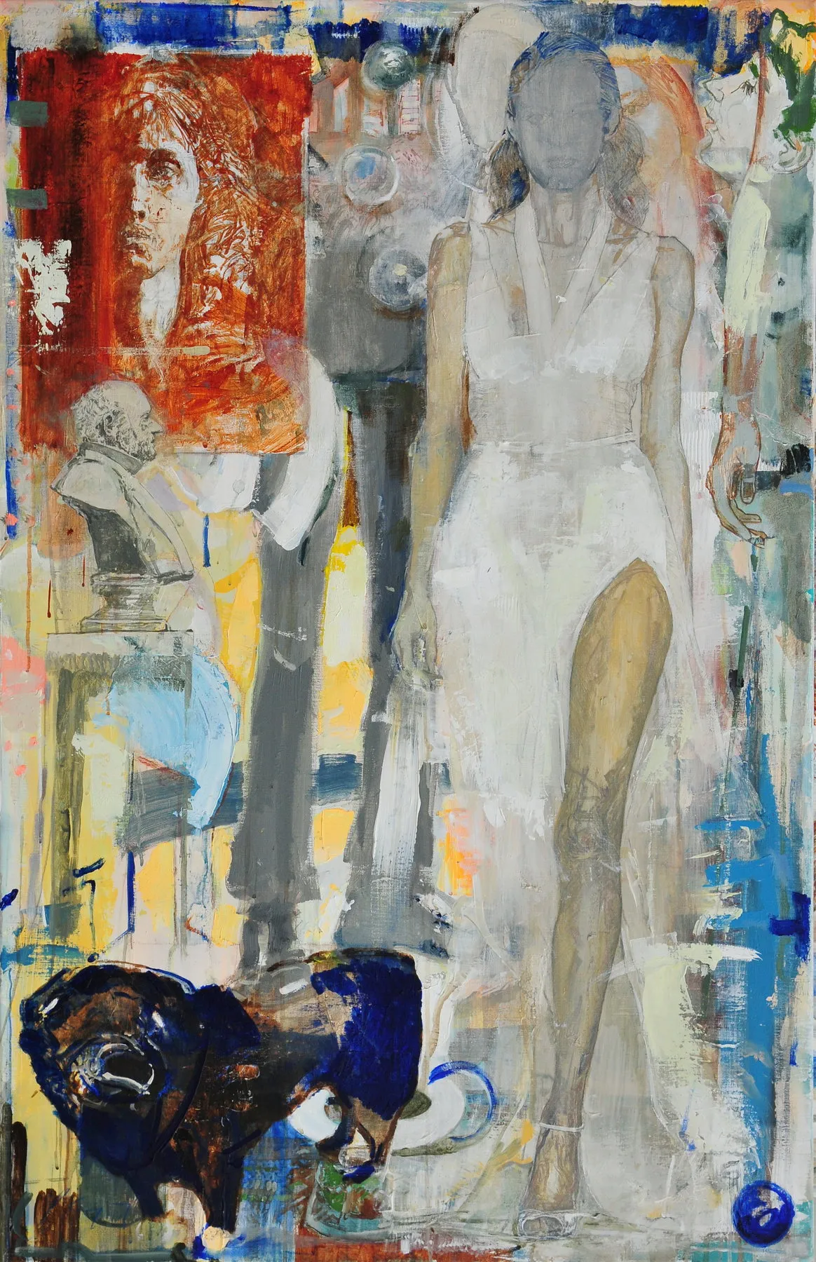 O Malabarista, João Cristóvão, 2013, Mixed media on canvas