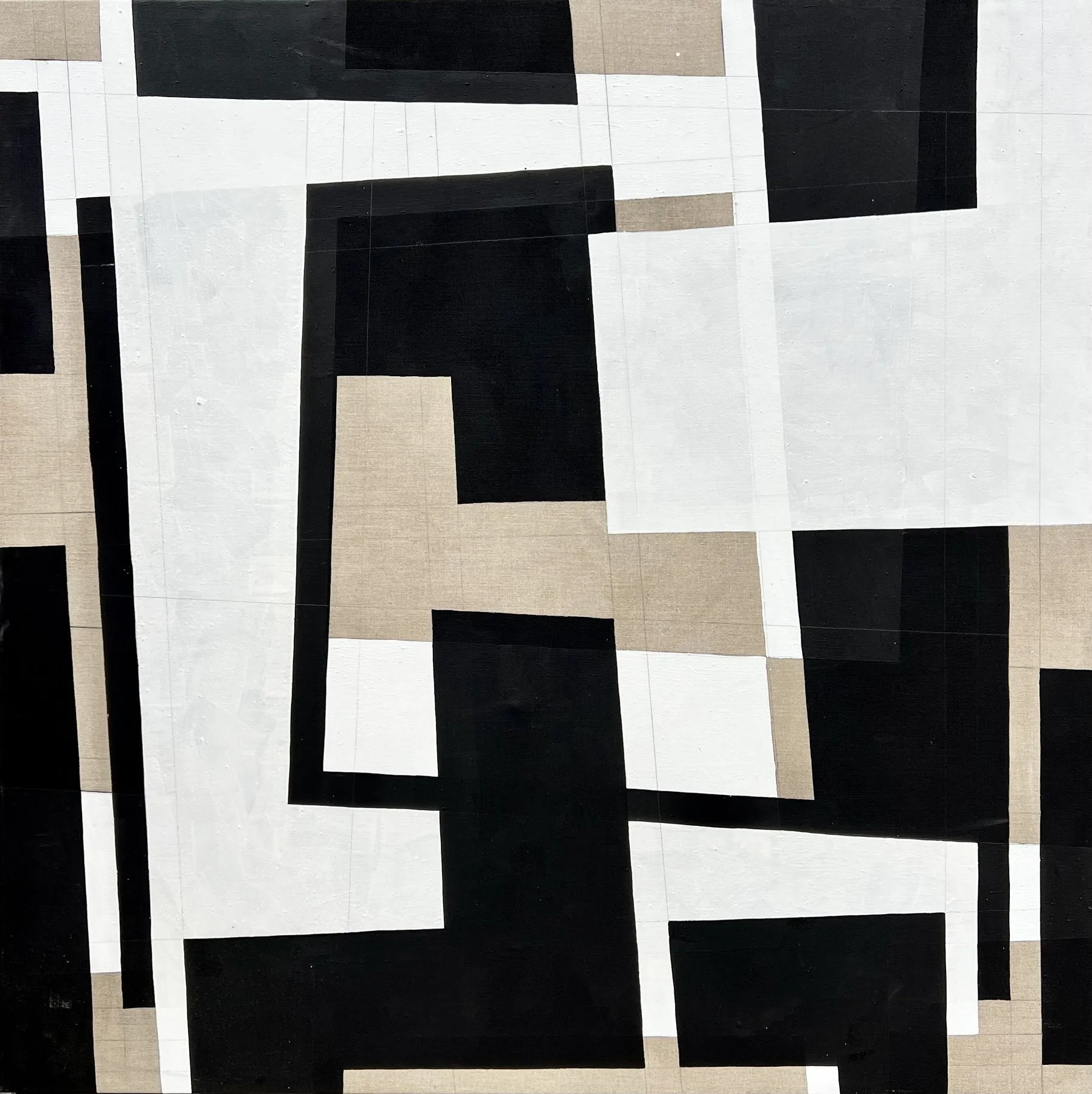 La Frontera de la Inquietud (262-01), Gustavo Mendez-Lizka, 2022, Mixed media on canvas
