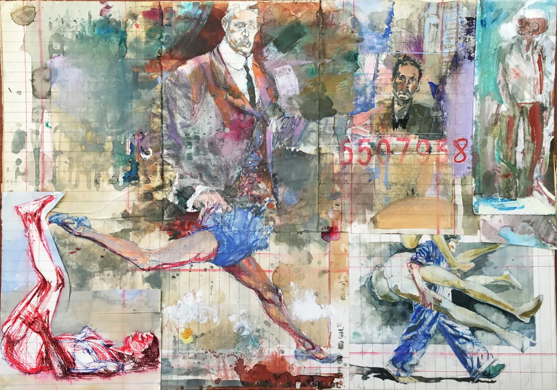 Untitled (174-18), João Cristóvão, 2016, Mixed media on paper