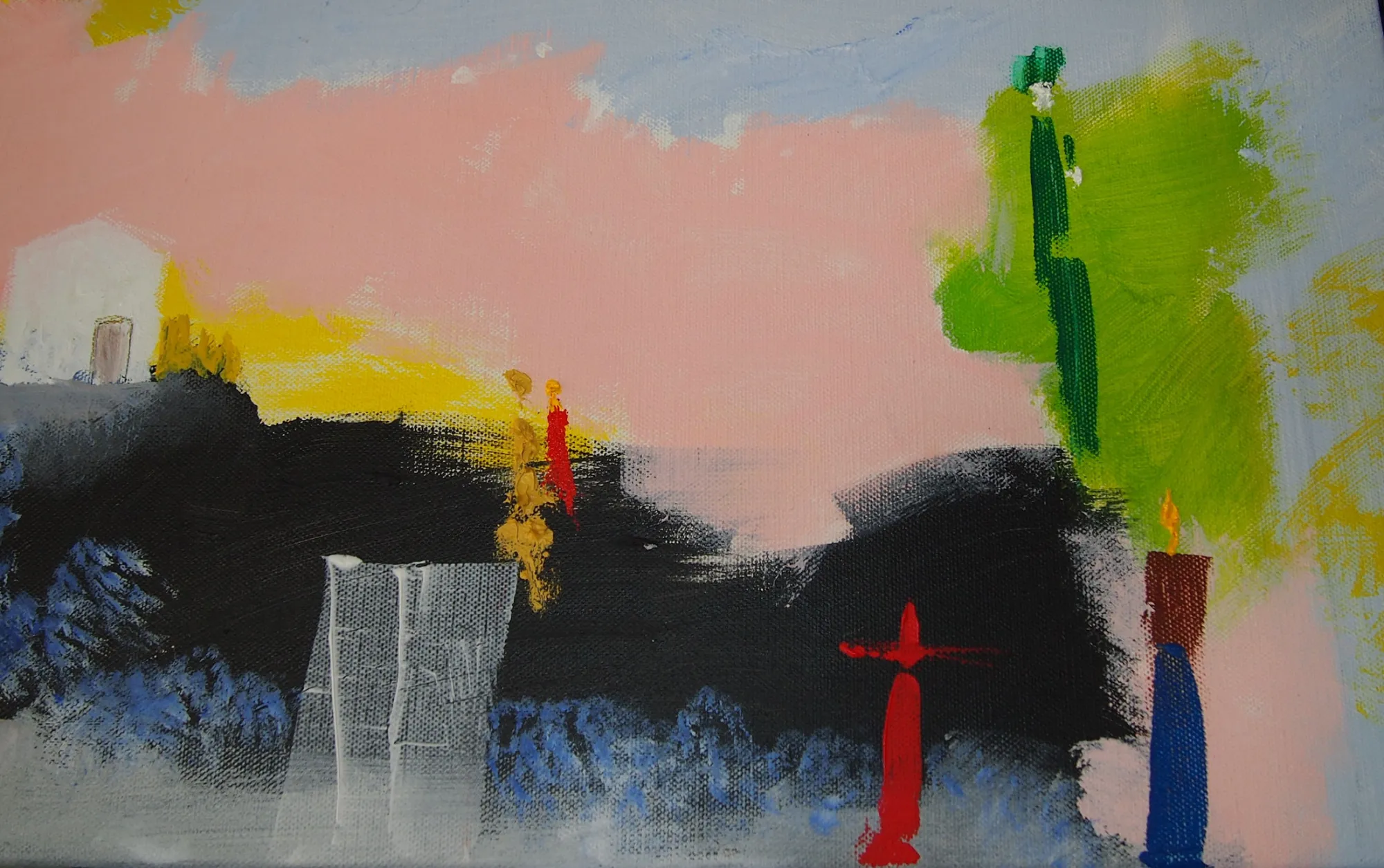Na noite de bréu, Guilherme Parente, Mixed media on canvas
