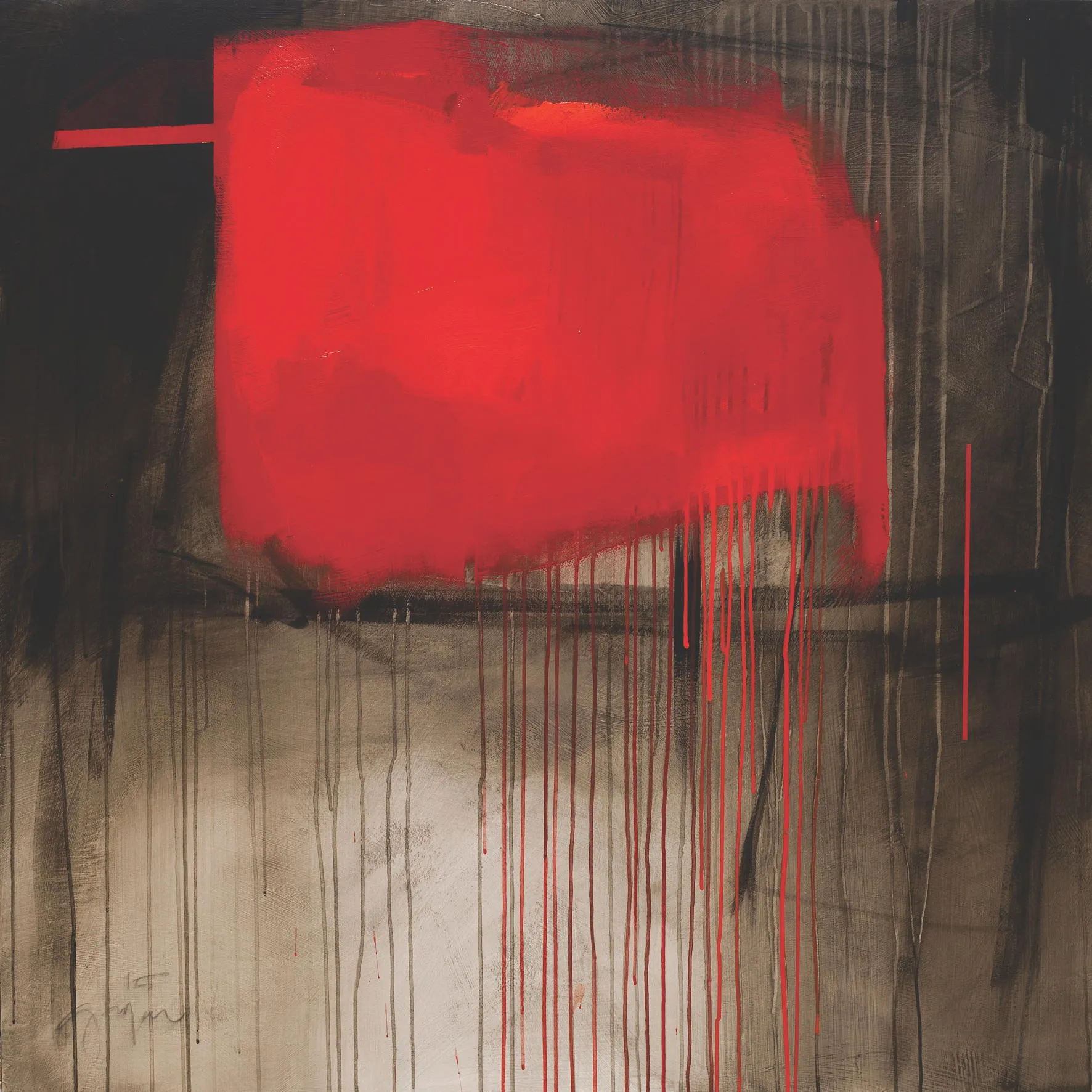 Separated Land #28, Fernando Gaspar, 2015, Acrylic on wood