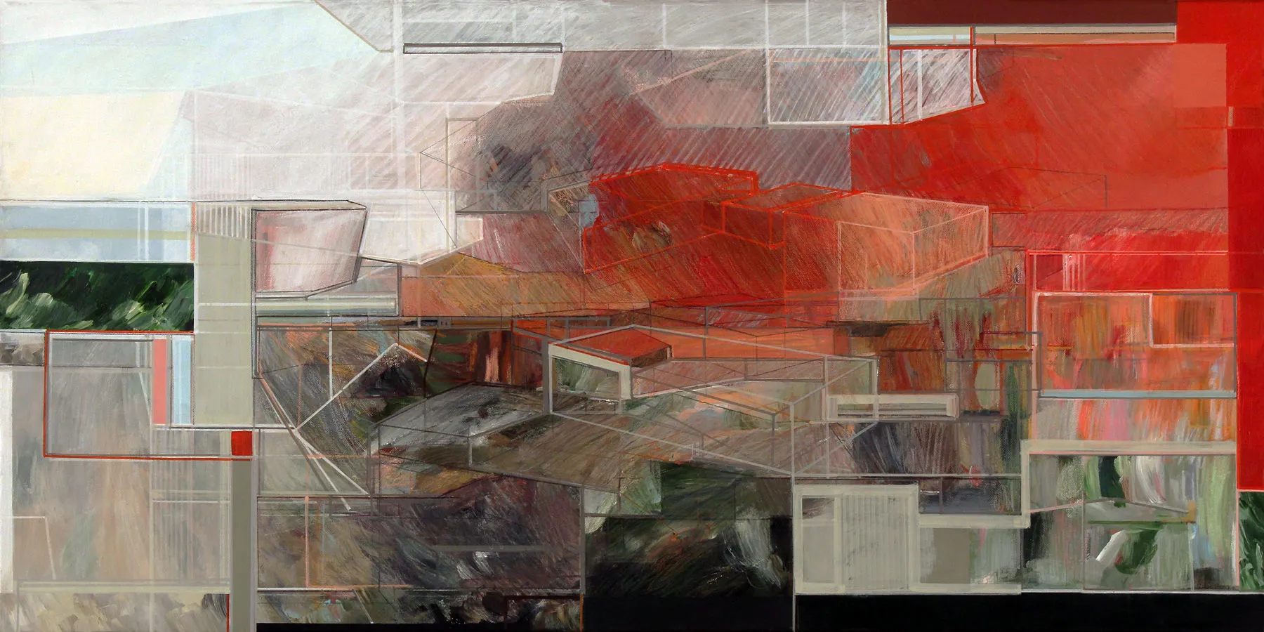 The plain somewhere, Susana Chasse, 2024, Mixed media on canvas
