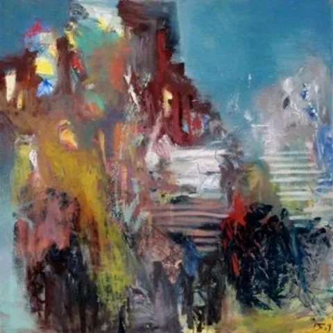 Step up the new Goods, Deolinda Fonseca, 2009, Oil on canvas