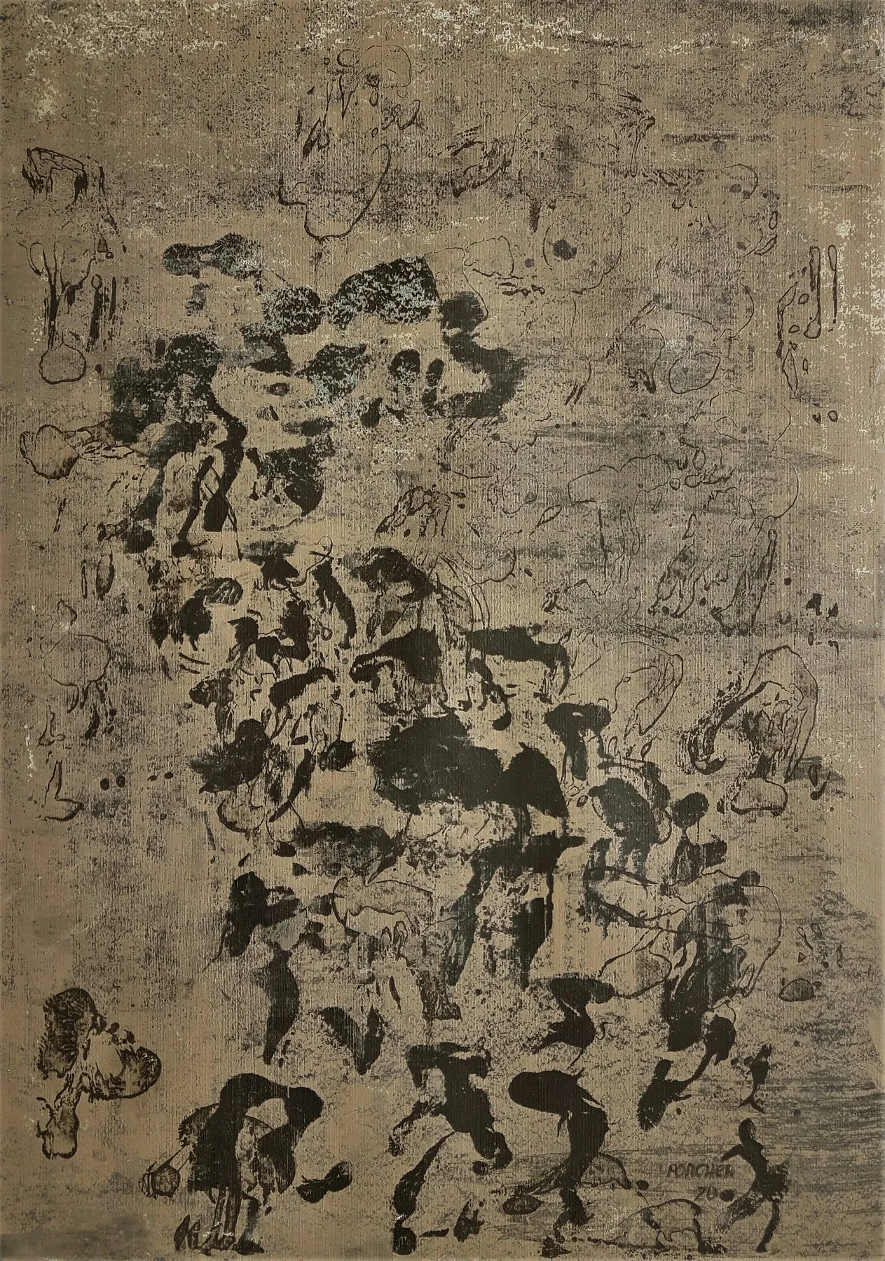 Étude 7, Jean Pierre Porcher, 2020, Acrylic on paper