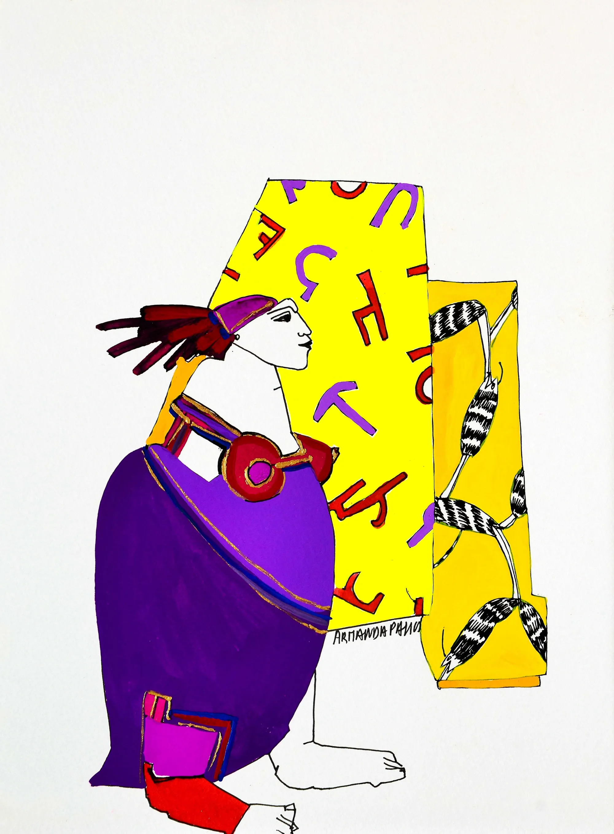 Untitled (146-24), Armanda Passos, 2014, India ink and gouache on paper