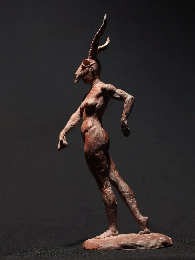 Mulher com máscara de cabra montesa, Daniel Gamelas