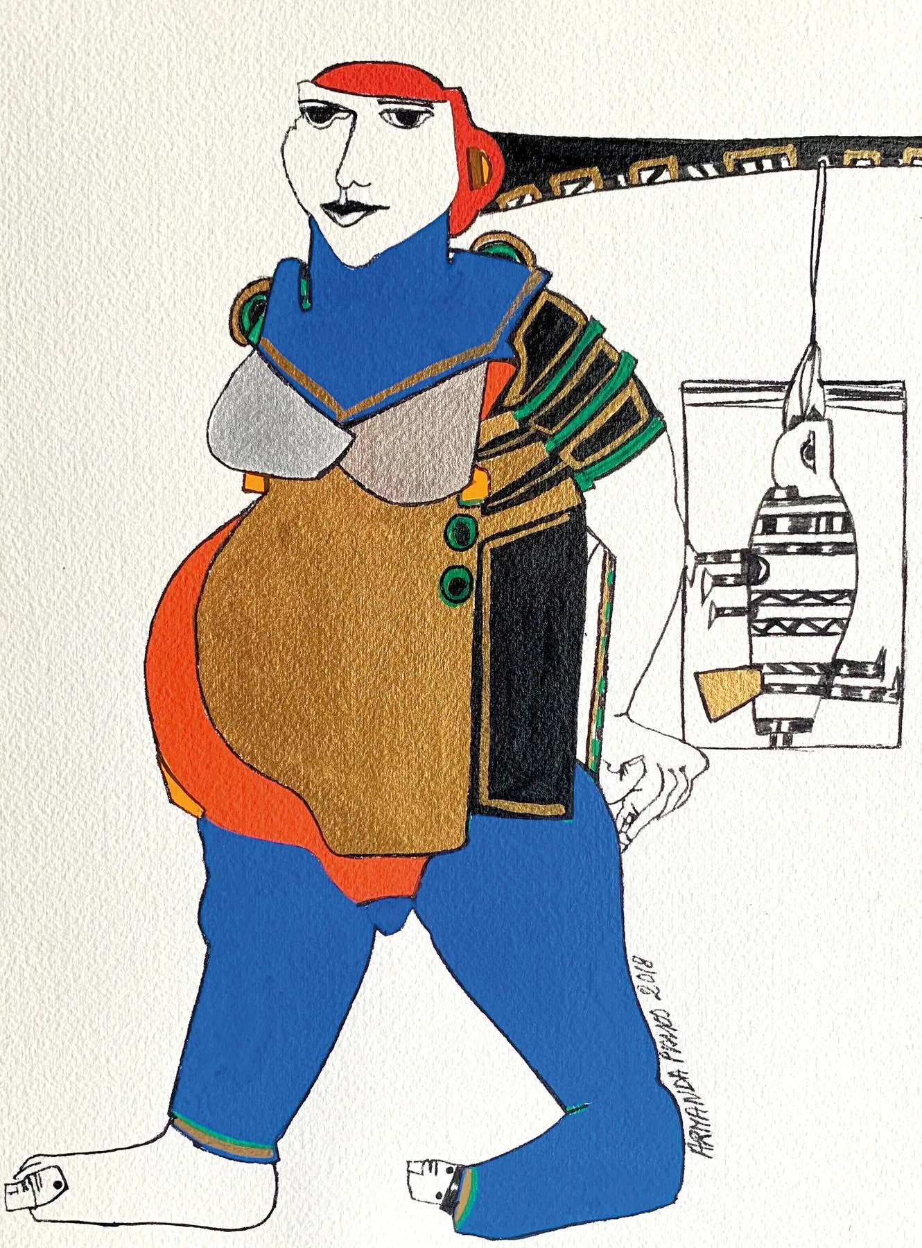 Série Os Outros 14, Armanda Passos, 2018, Gouache on paper