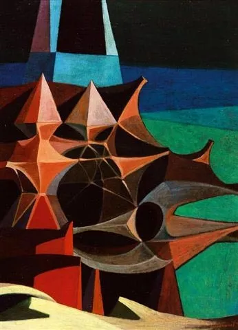 Abstrato, Carlos Calvet, 1960, Oil on platex