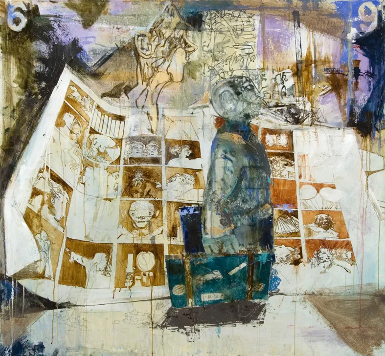 Homem de lata, João Cristóvão, 2011, Mixed media on canvas