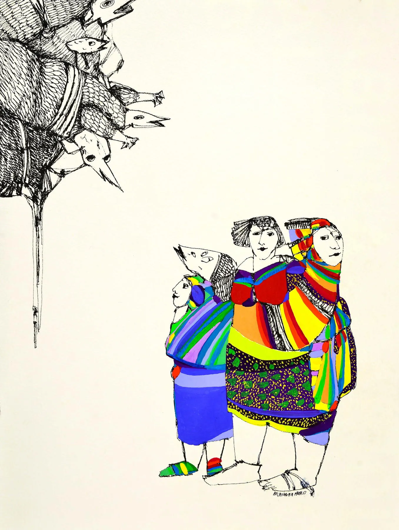 Untitled (146-14), Armanda Passos, 2014, India ink and gouache on paper