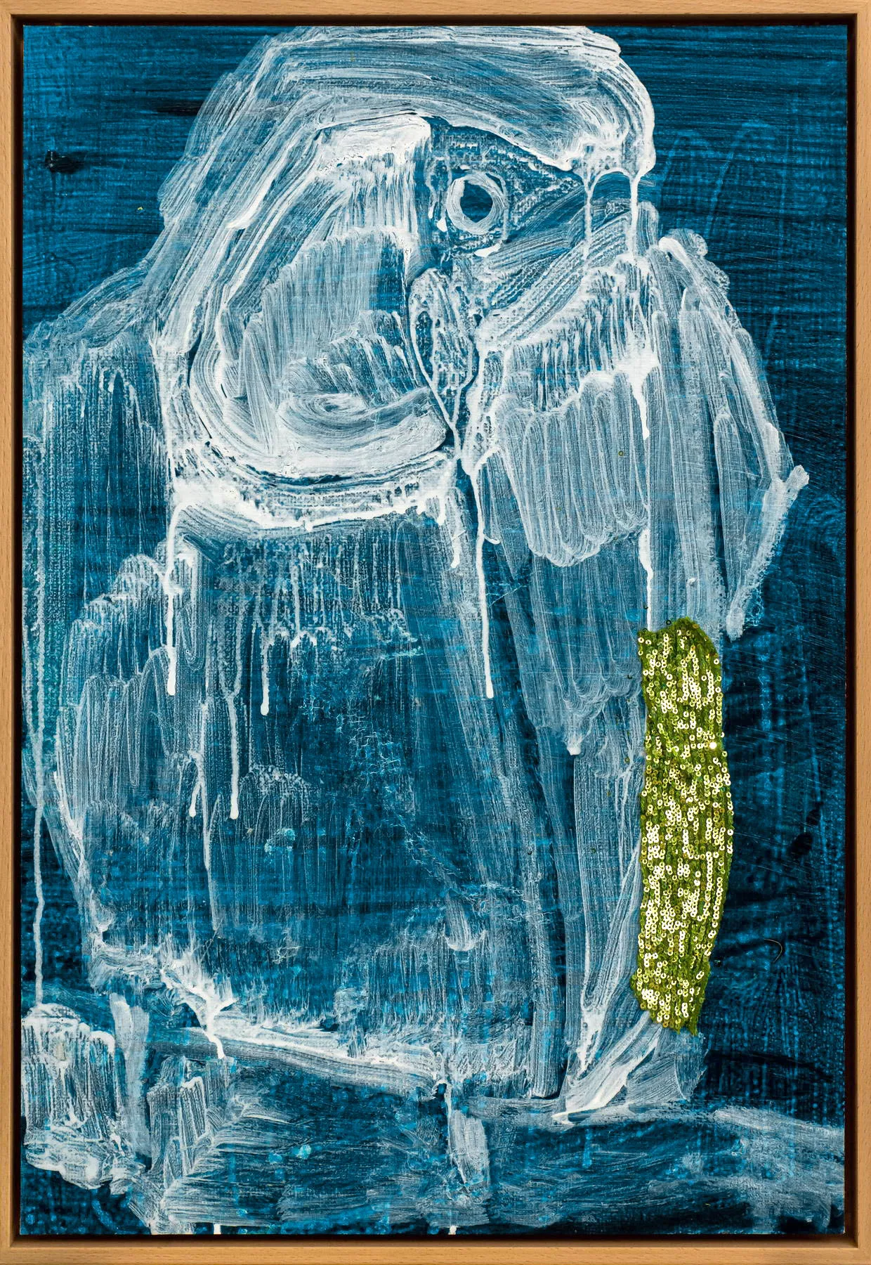 A impermanência do ser, Maísa Champalimaud, 2026, Acrylic and sequins on canvas