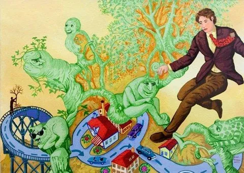 Candidato foge à realidade, Carlos Carreiro, 2009, Acrylic on paper