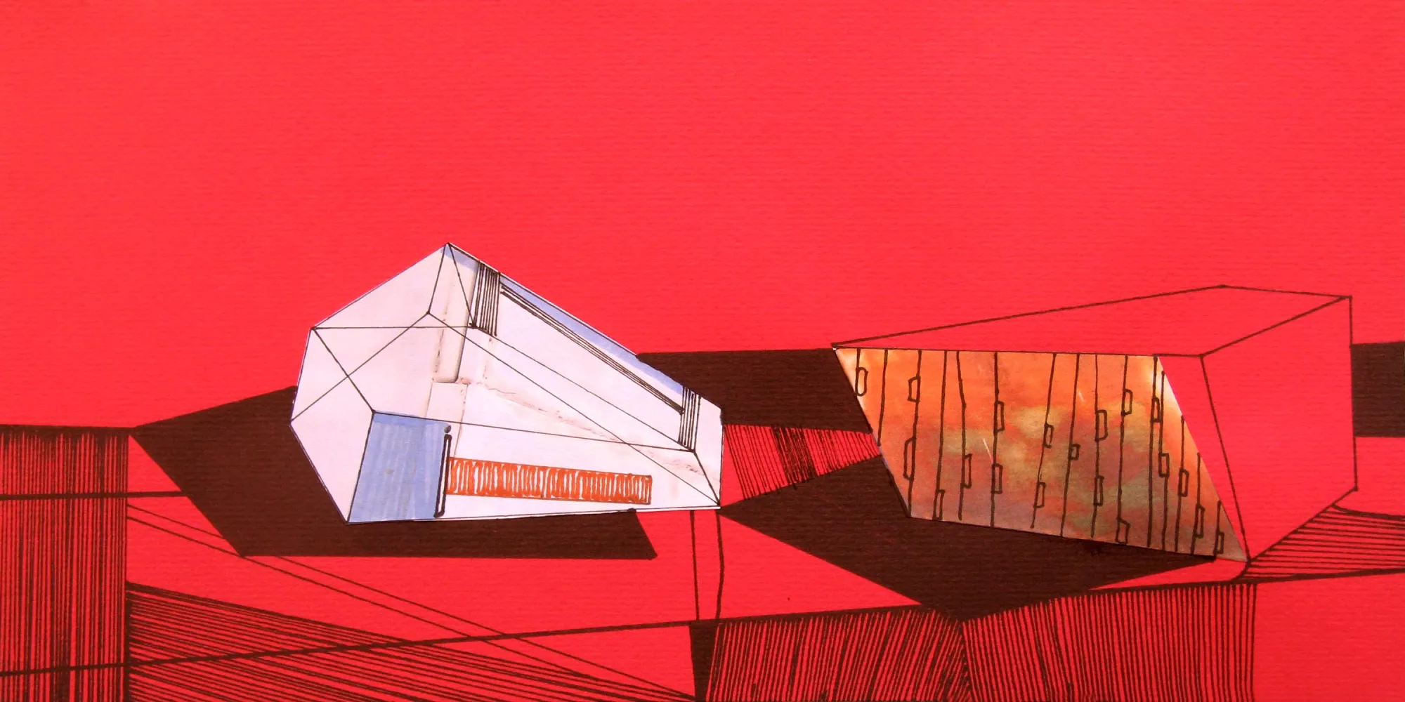 Houses, several corners of the world #16 de 70, Ana Pais Oliveira, 2012, Drawing and collage on card